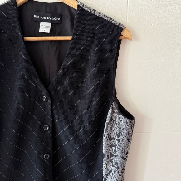 Bianca Nygård Pinstripe and Paisley Vest - Picture 2 of 9